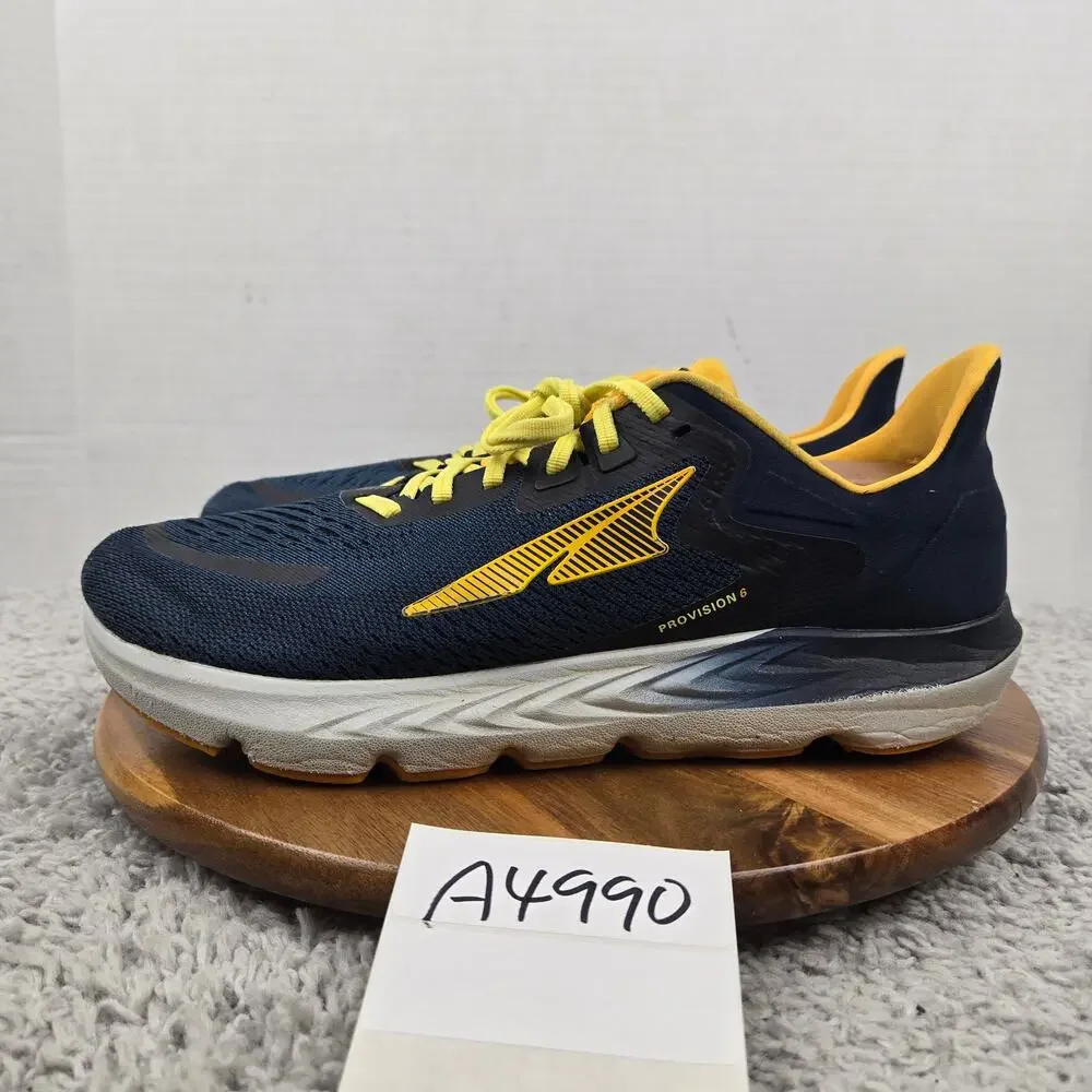 Altra Mens 11.5 Provision 6 Navy Yellow Athletic Performance Road Running Shoe